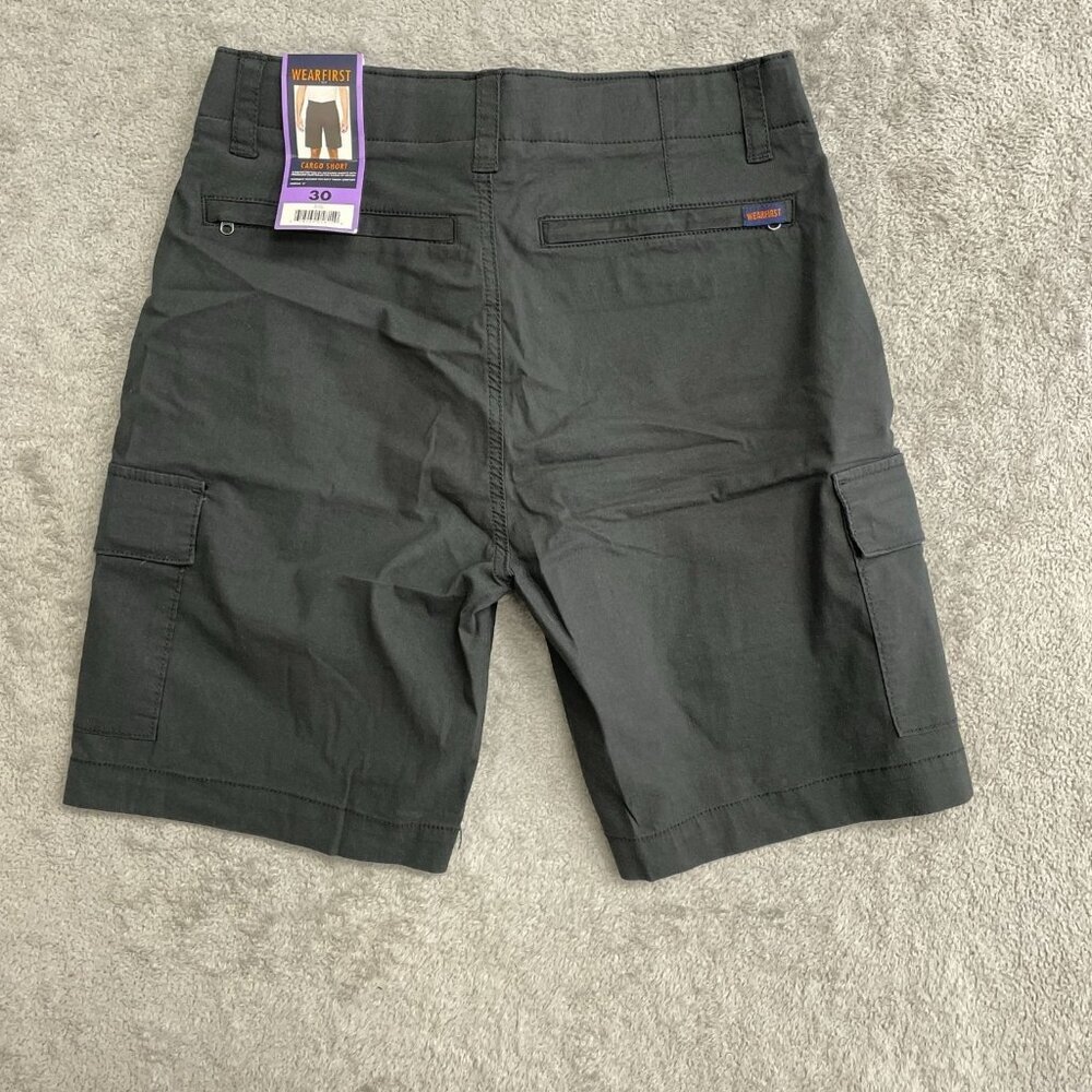 Wearfirst Men's Size 30 Gray Cargo Shorts Stretch Cotton Nylon Blend n1039 - Picture 2 of 5